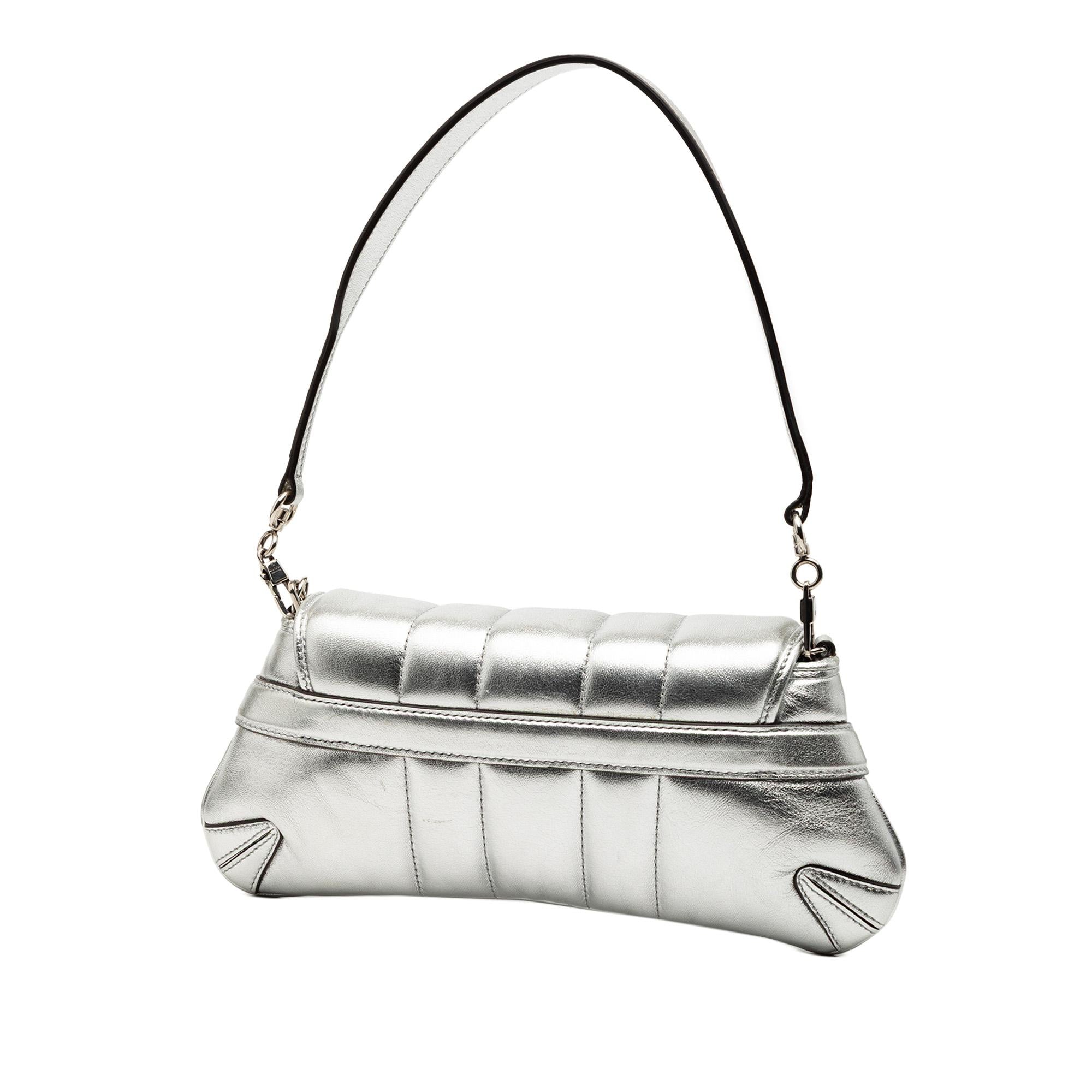 Gucci Small Metallic Quilted Leather Horsebit Chain Satchel