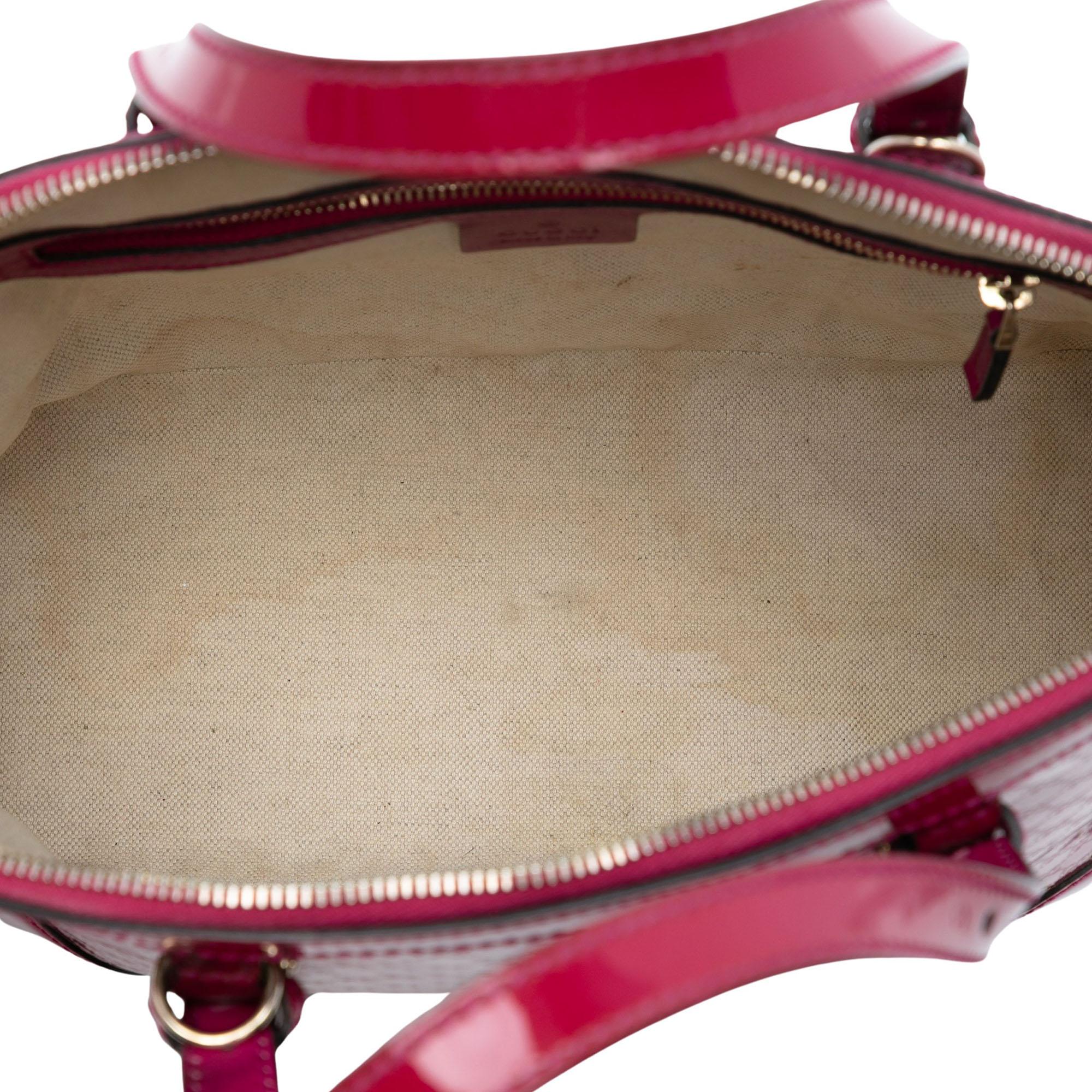Gucci Small Microguccissima Patent Nice Dome Satchel