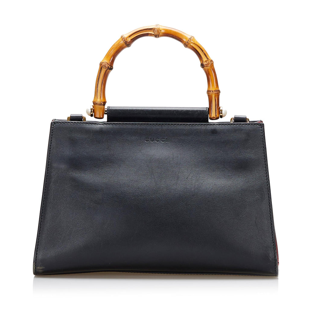 Gucci Small Nymphaea Bamboo Satchel (SHG-36983)