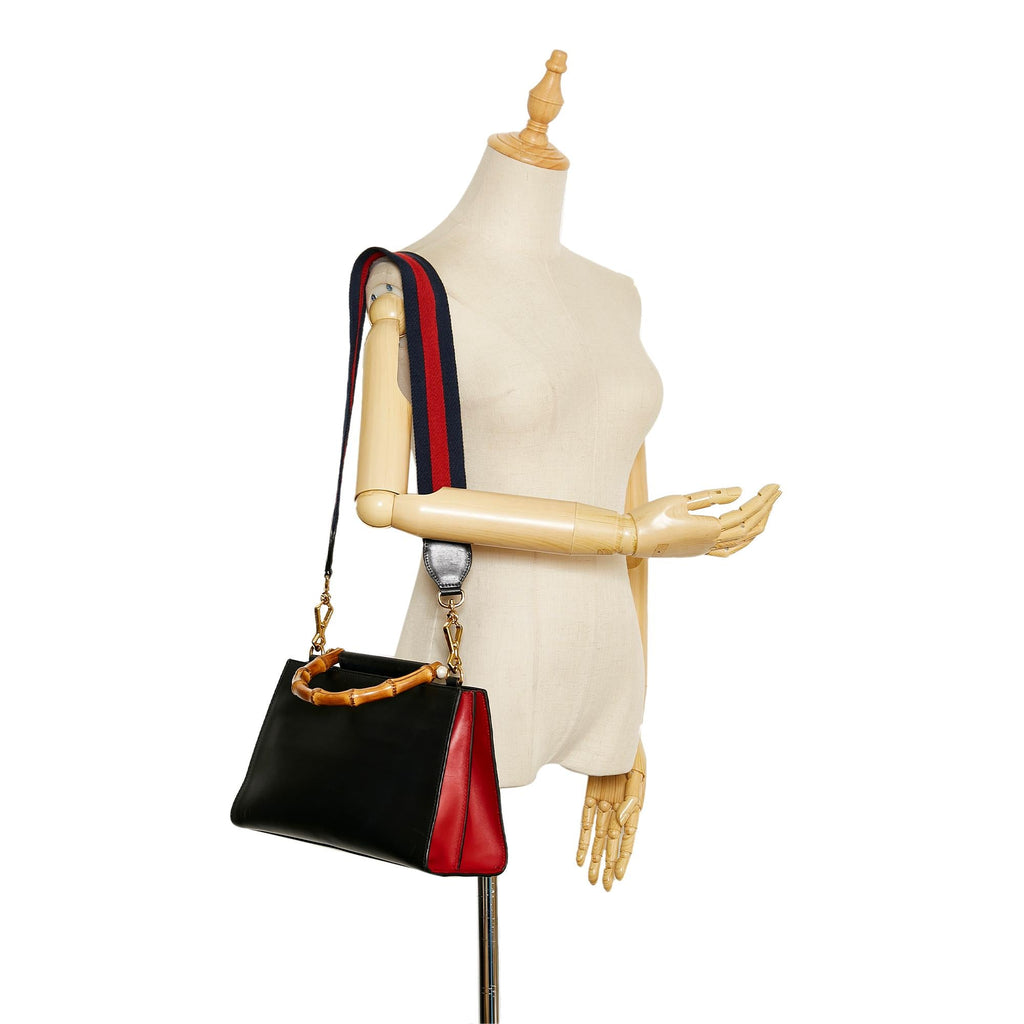 Gucci Small Nymphaea Bamboo Satchel (SHG-36983)