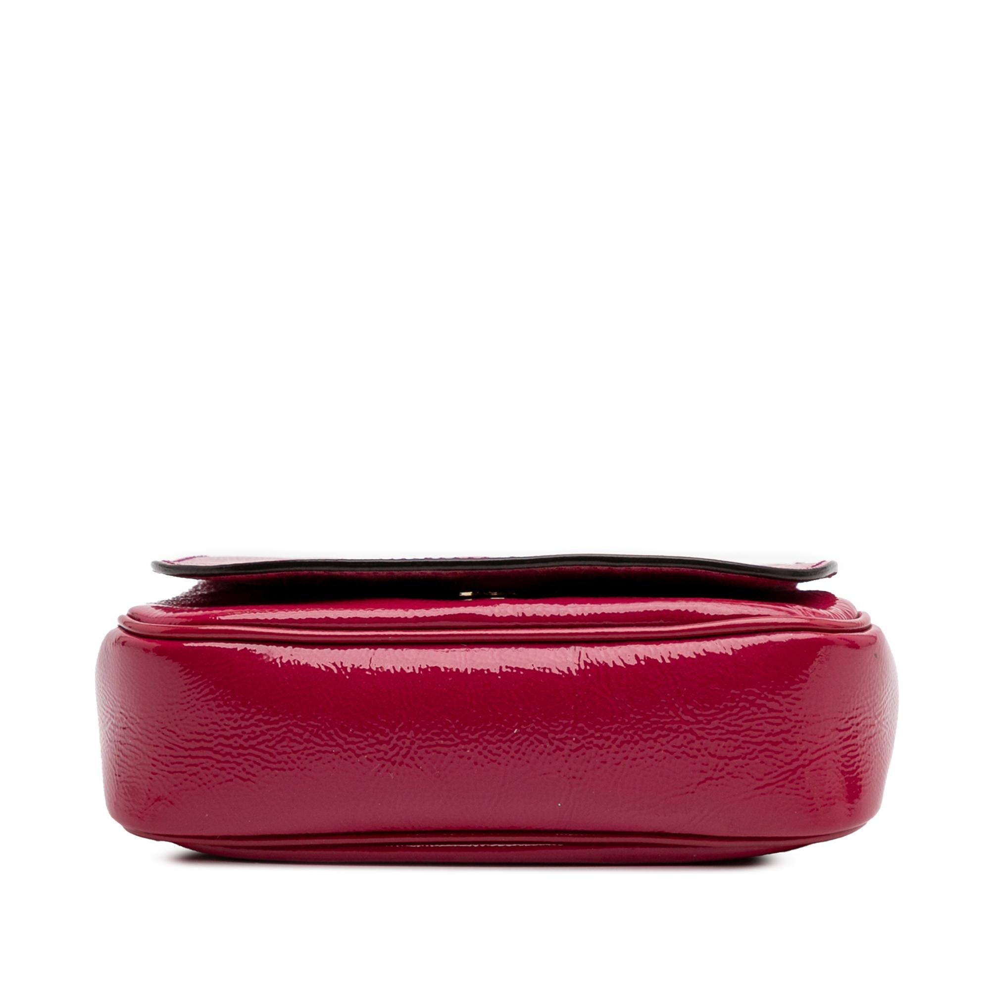 Gucci Small Patent Soho Chain Flap Crossbody