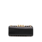 Gucci Small Pearl Studded Leather Padlock Crossbody