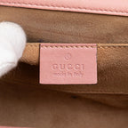 Gucci Small Pearl Studded Leather Padlock Crossbody