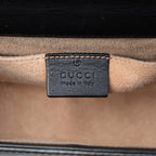 Gucci Small Pearl Studded Leather Padlock Crossbody
