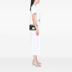 Gucci Small Pearl Studded Leather Padlock Crossbody