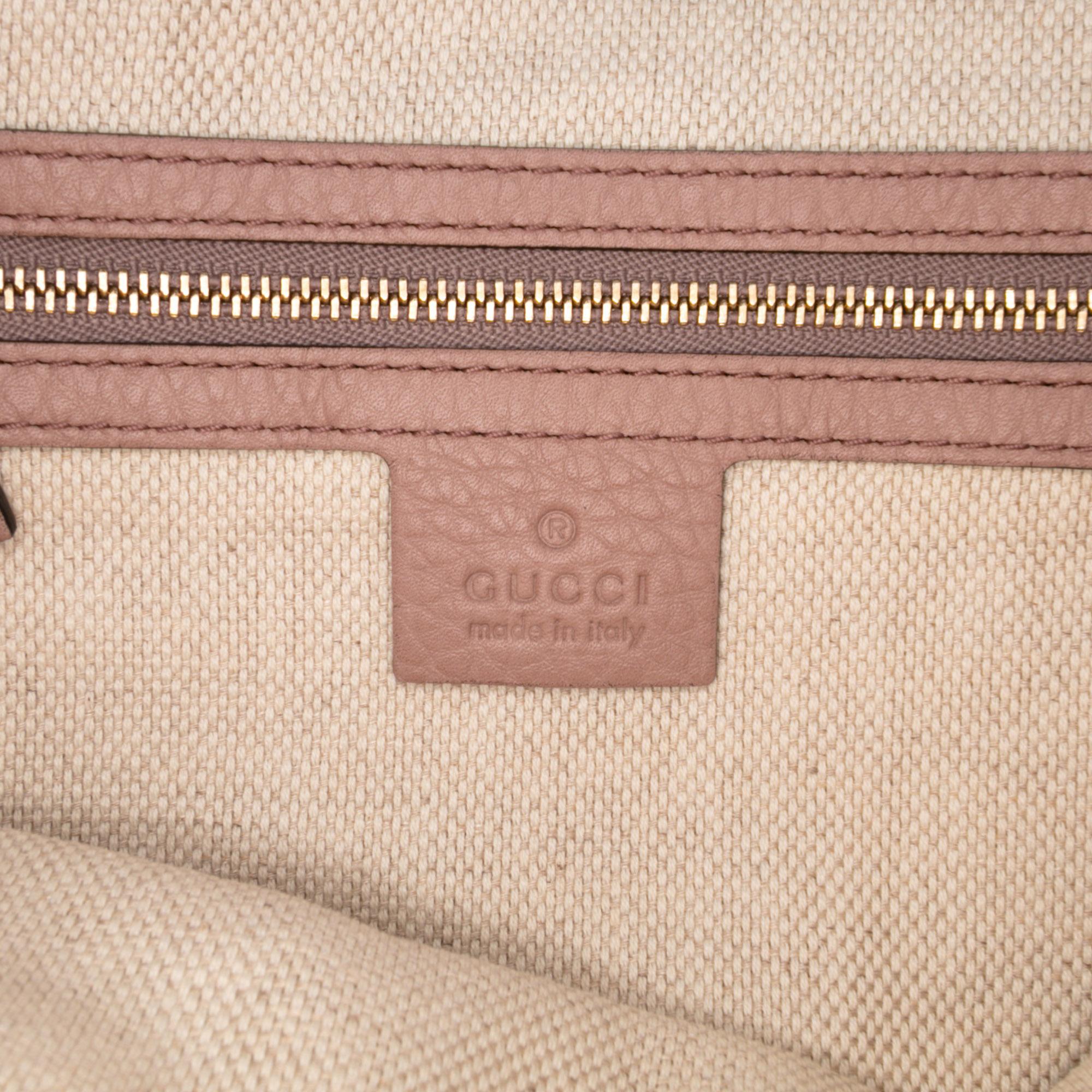 Gucci Small Pebbled Leather Soho Cellarius Satchel