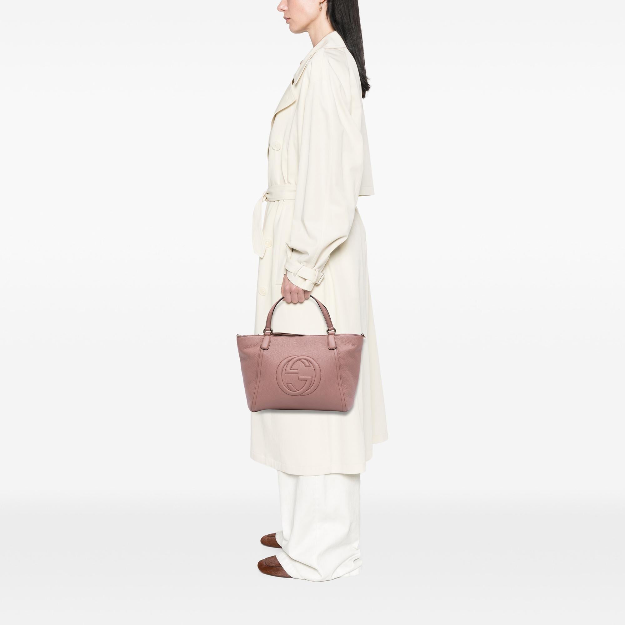 Gucci Small Pebbled Leather Soho Cellarius Satchel