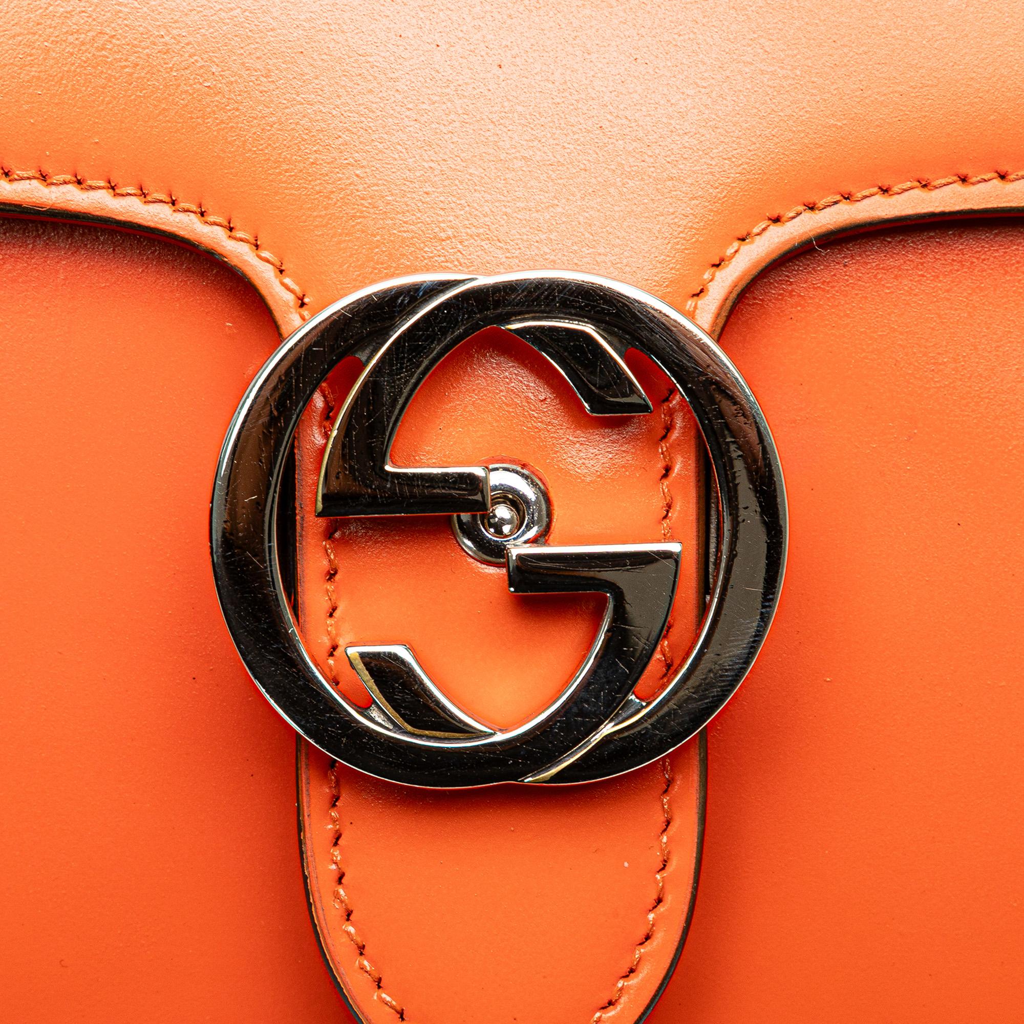 Gucci Small Polished Calfskin Interlocking G Dollar Crossbody