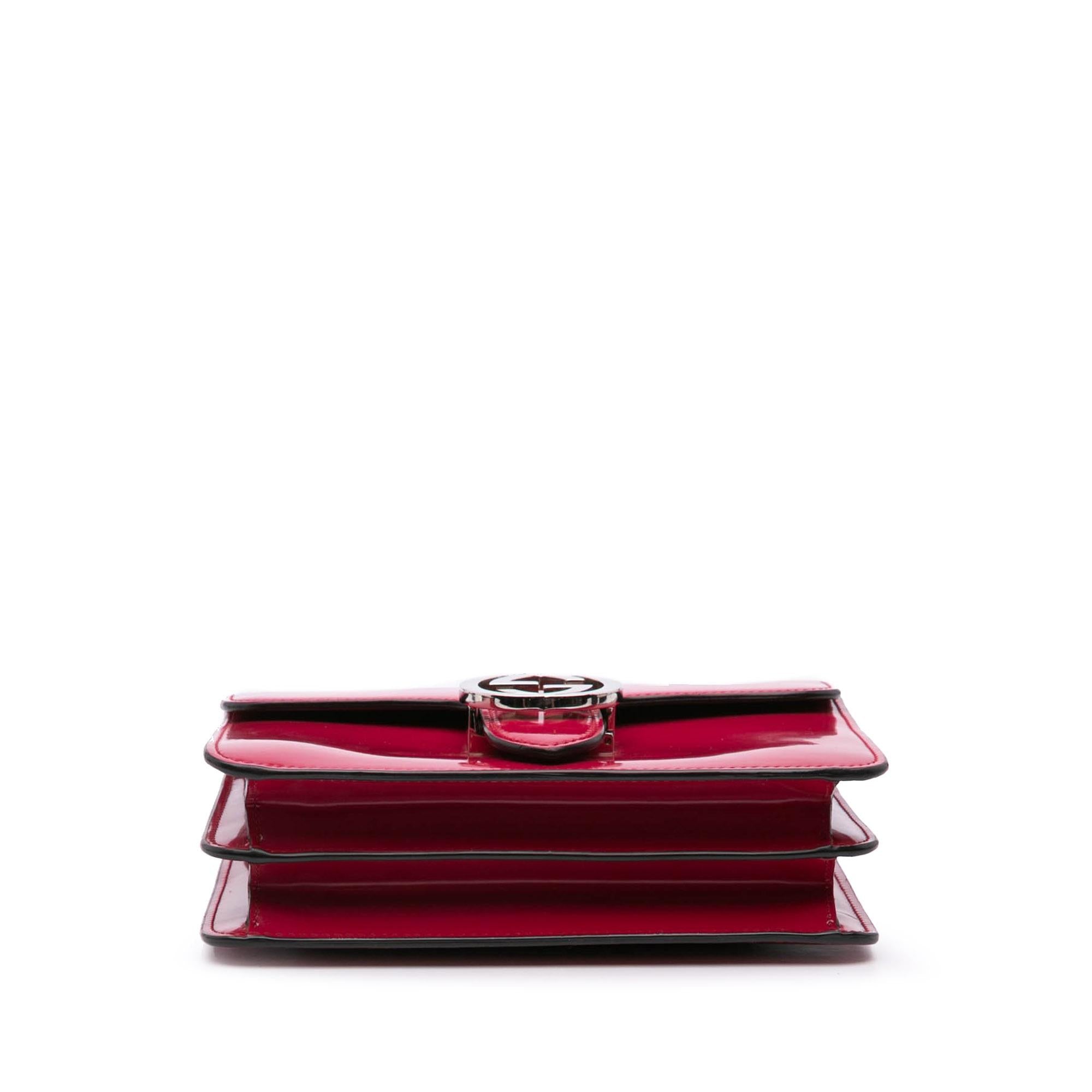Gucci Small Polished Calfskin Interlocking G Dollar Crossbody