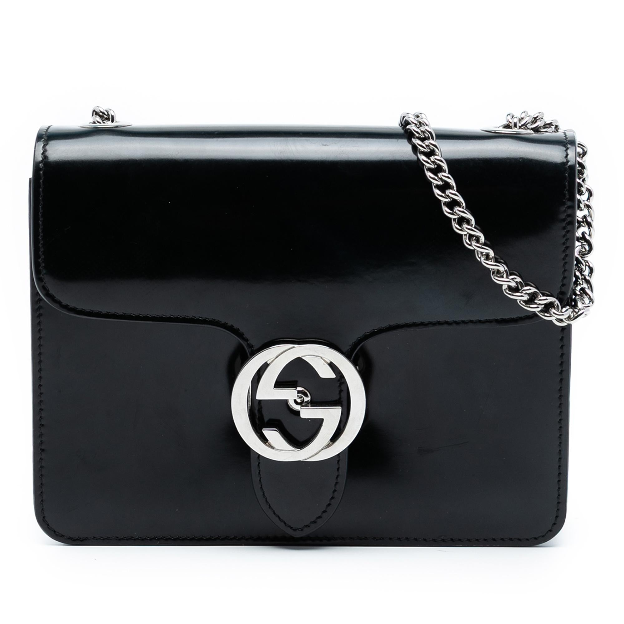 Gucci Small Polished Calfskin Interlocking G Dollar Crossbody