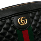 Gucci Small Quilted Leather Web Trapuntata Crossbody