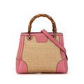 Gucci Small Raffia Bamboo Shopper Tote (SHG-705pfP)