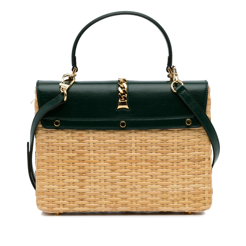Gucci Small Sylvie Wicker Satchel (SHG-Wpjdzr)