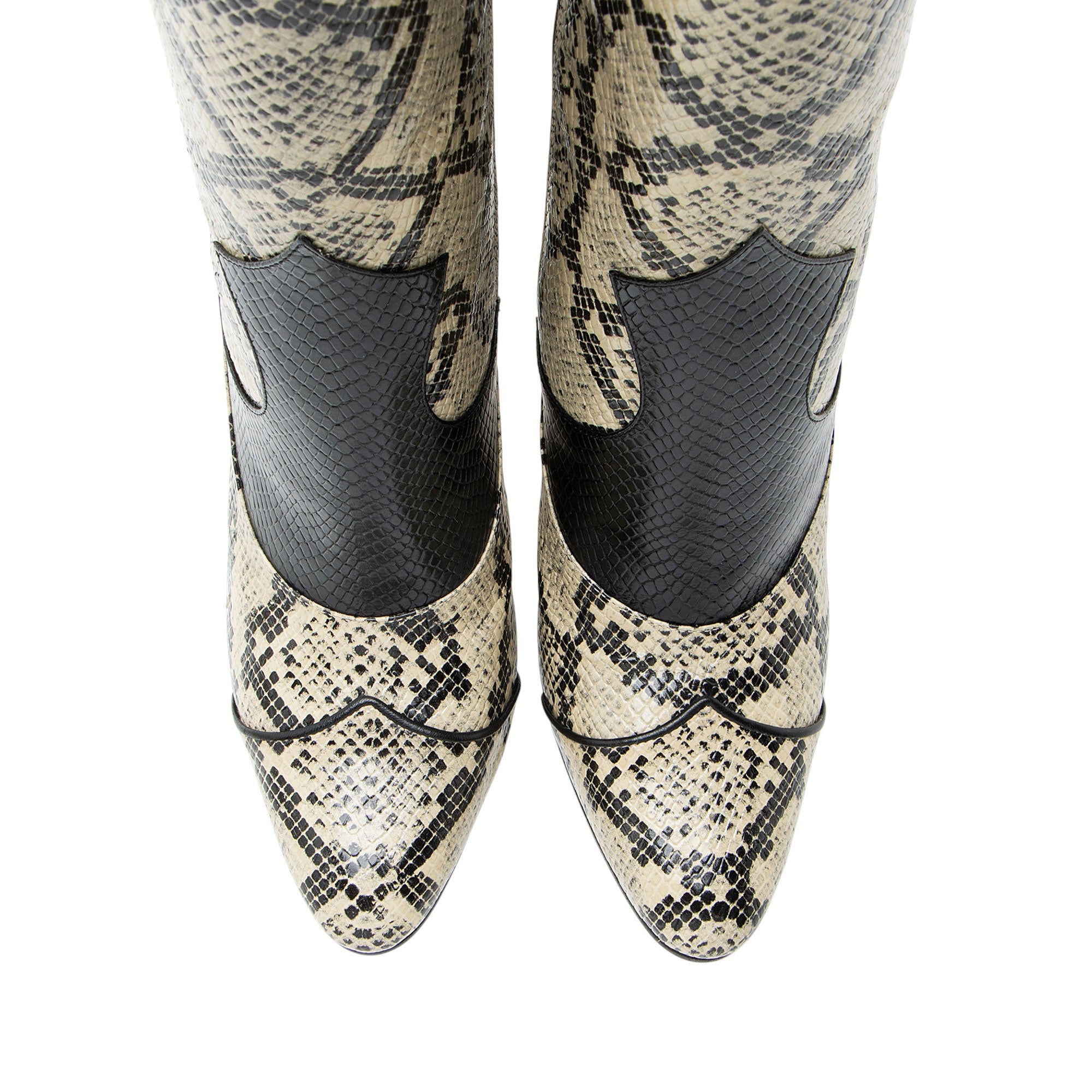 Gucci Snakeskin Leather Boots - Size 9.5 / 39.5