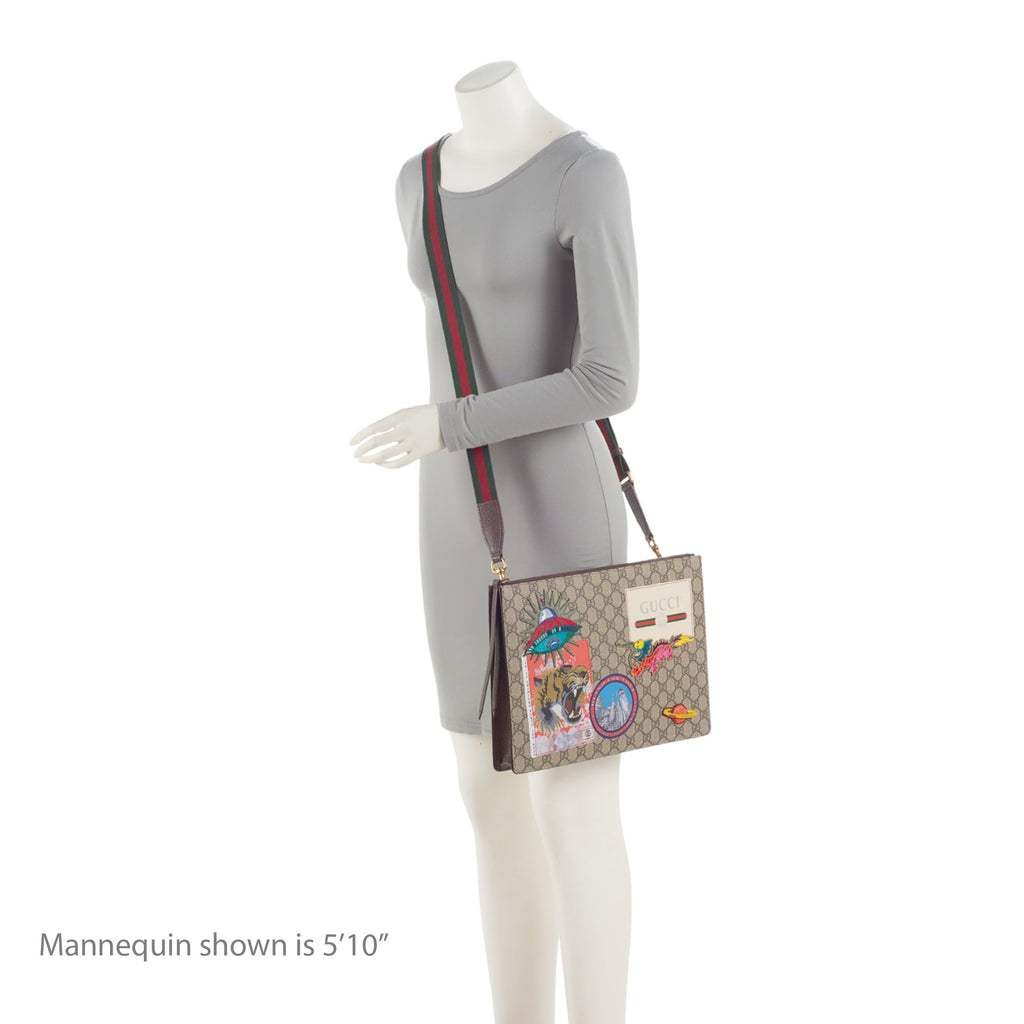 Gucci Soft GG Supreme Gucci Courrier Messenger Clutch