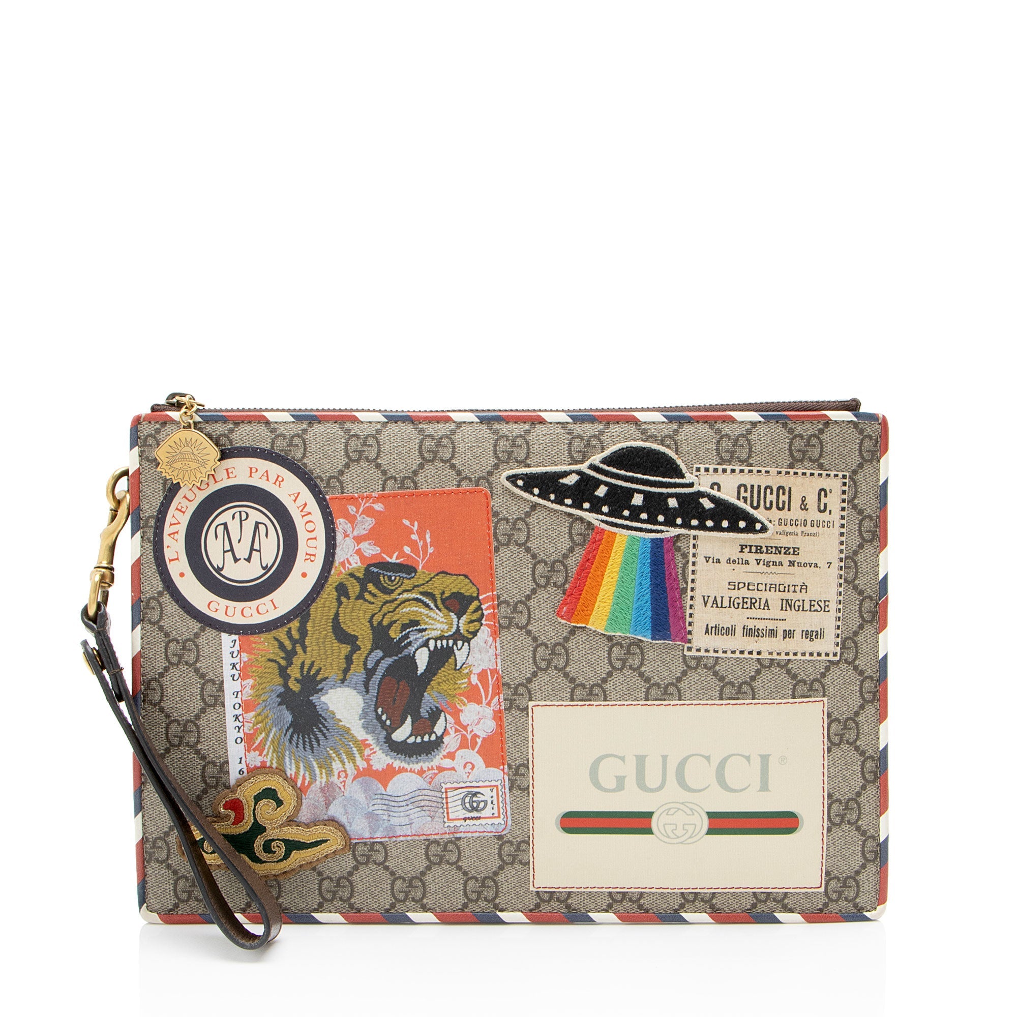 Gucci Soft GG Supreme Gucci Courrier Messenger Clutch