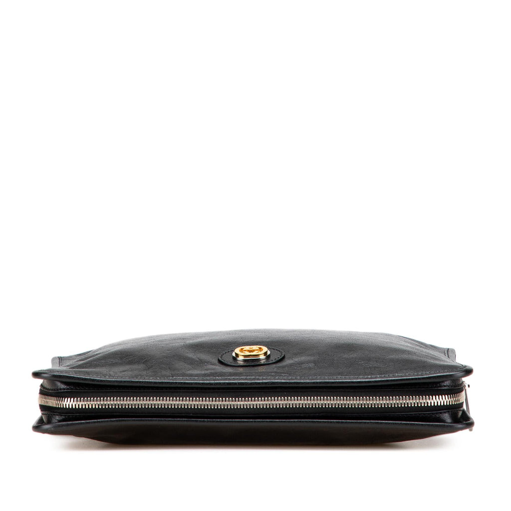 Gucci Soft Leather Interlocking G Portfolio Business Bag