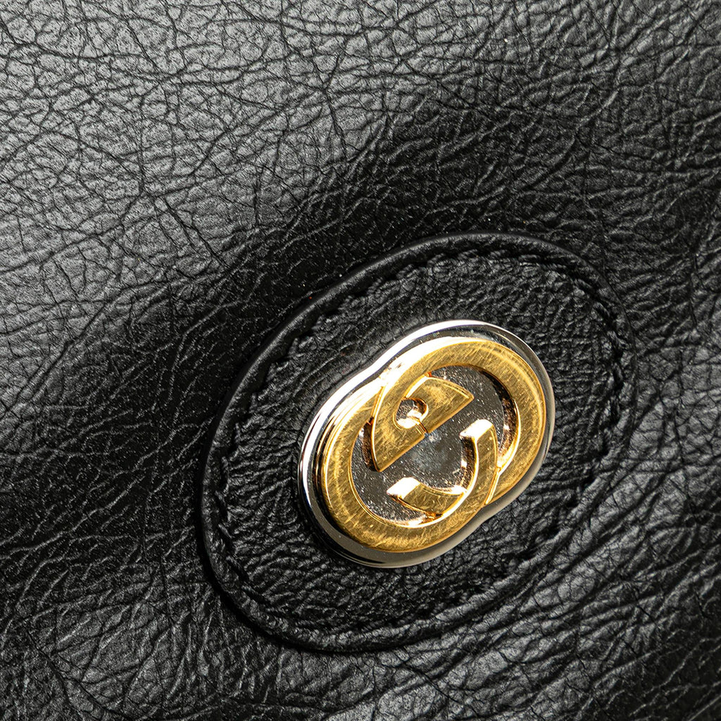 Gucci Soft Leather Interlocking G Portfolio Business Bag