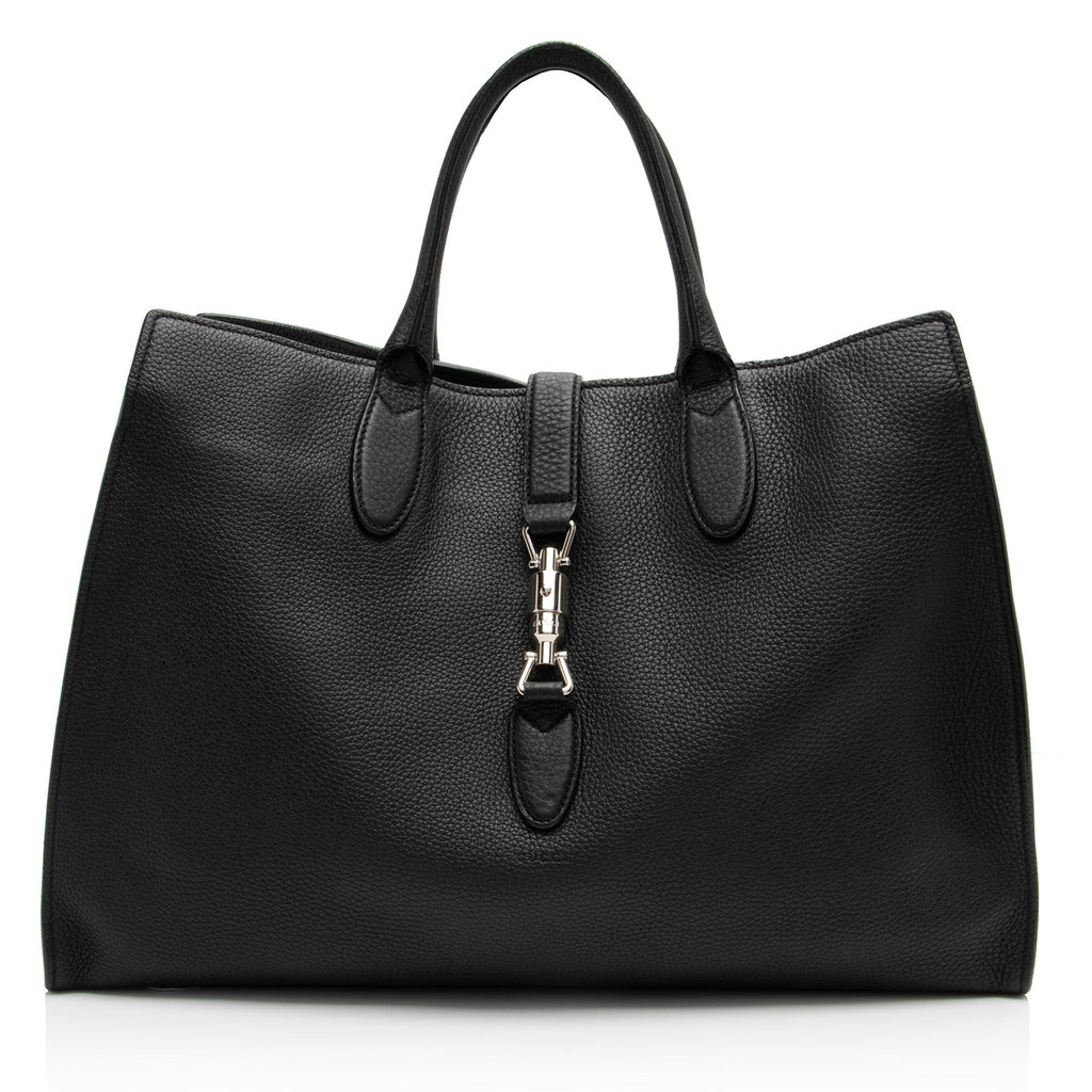 Gucci Soft Pebbled Leather Jackie Medium Tote - FINAL SALE (SHF-8Qshpx)