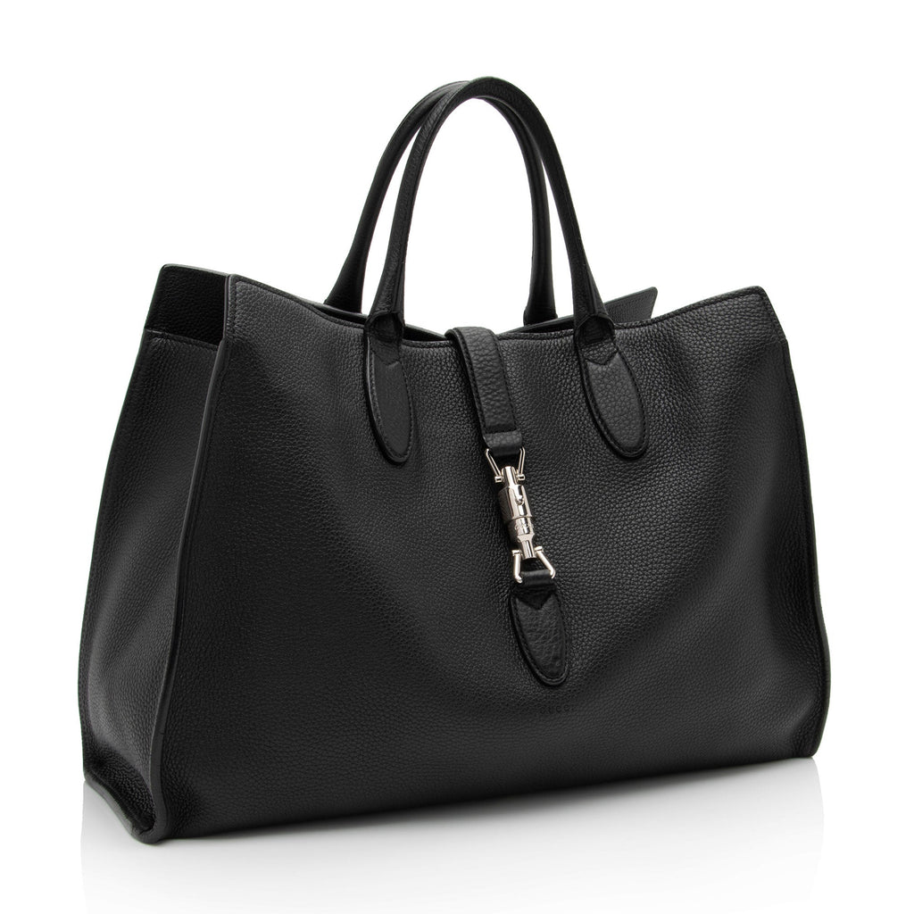 Gucci Soft Pebbled Leather Jackie Medium Tote - FINAL SALE (SHF-8Qshpx)