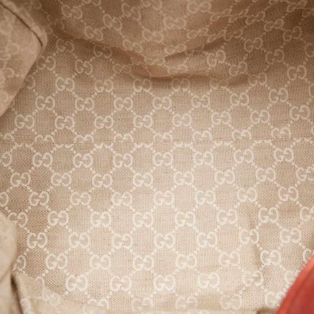 Gucci Soft Stirrup Nubuck Leather Tote Bag (SHG-33805)