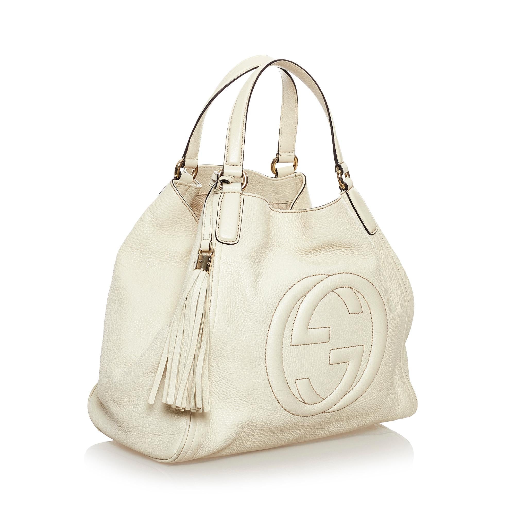 Gucci Soho Cellarius Leather Tote Bag (SHG-32400)