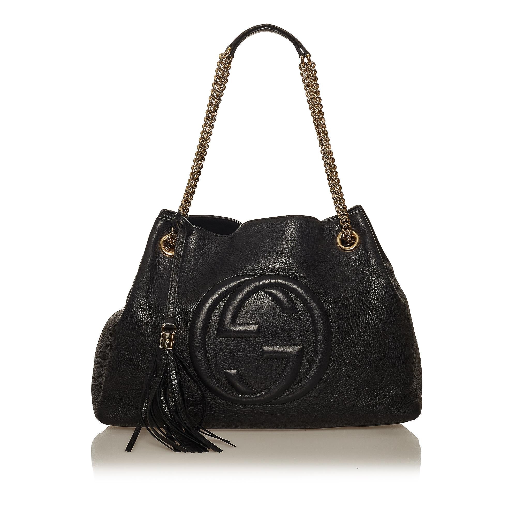 Gucci Soho Chain Leather Tote Bag (SHG-29321)