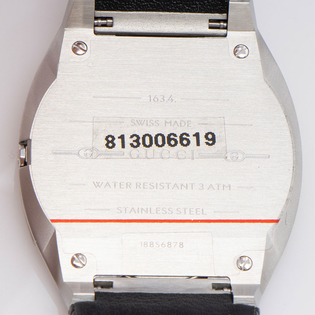Gucci Stainless Steel Embossed Calfskin 25H Watch