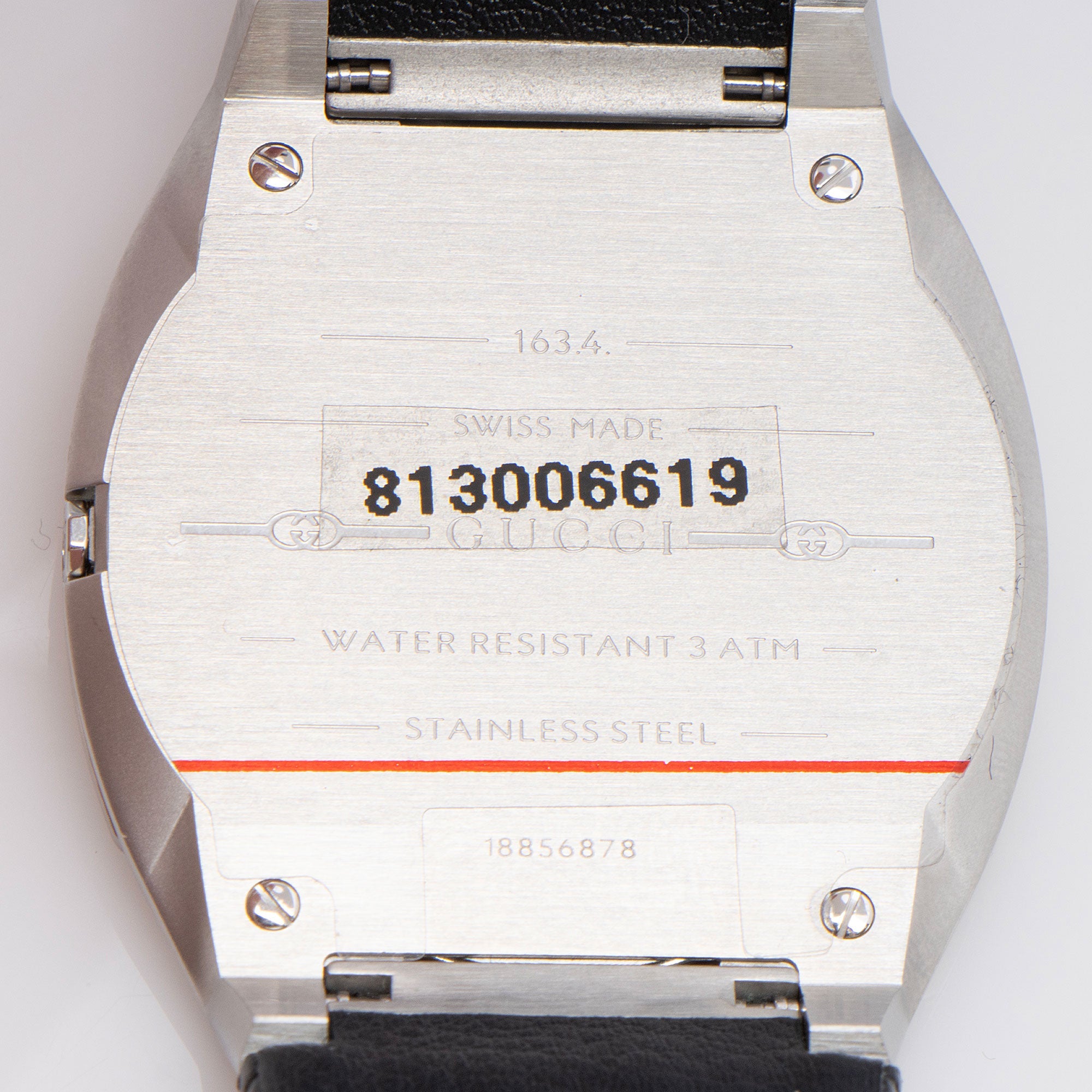 Gucci Stainless Steel Embossed Calfskin 25H Watch