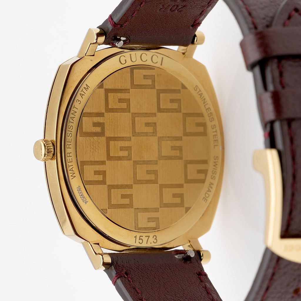 Gucci Stainless Steel Leather Grip Watch