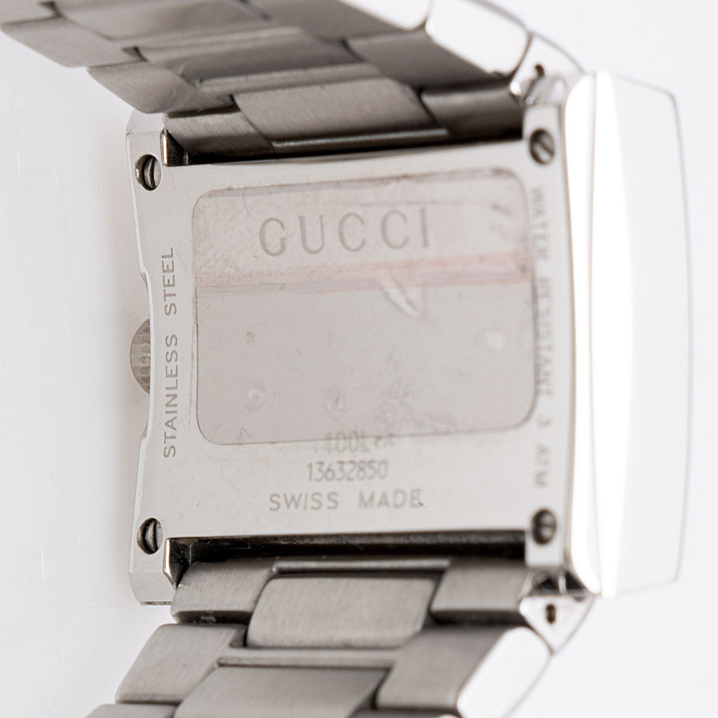 Gucci Stainless Steel Rectangular G Watch (SHF-eHi0YN)