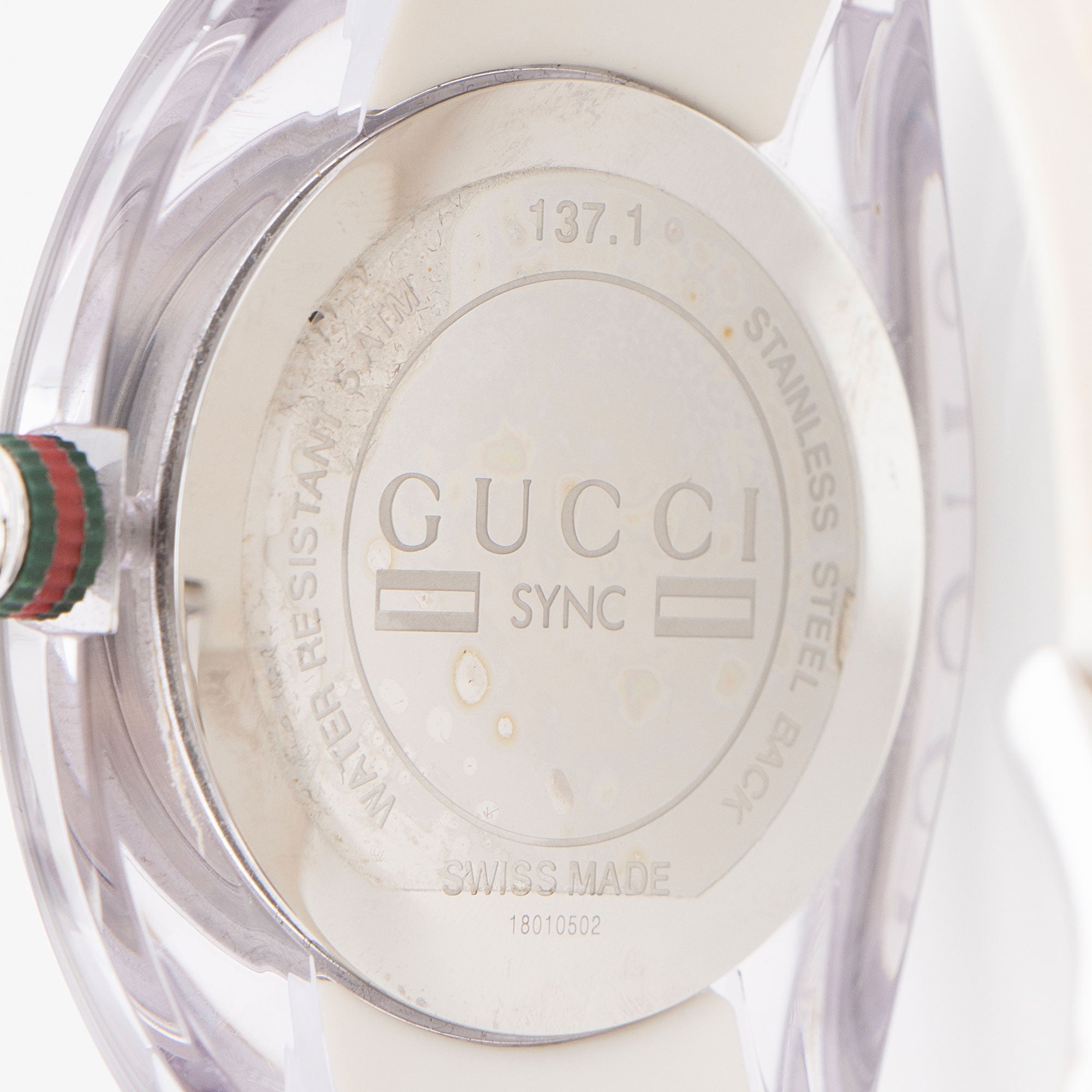 Gucci Stainless Steel Rubber GG Sync Watch (SHF-XOGJe6)