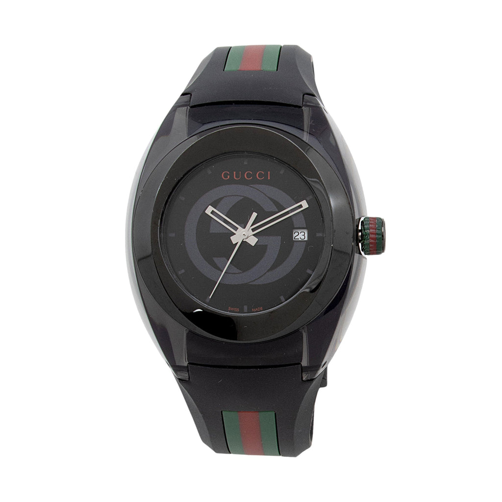 Gucci Stainless Steel Rubber GG Sync Watch (SHF-jivqmb)