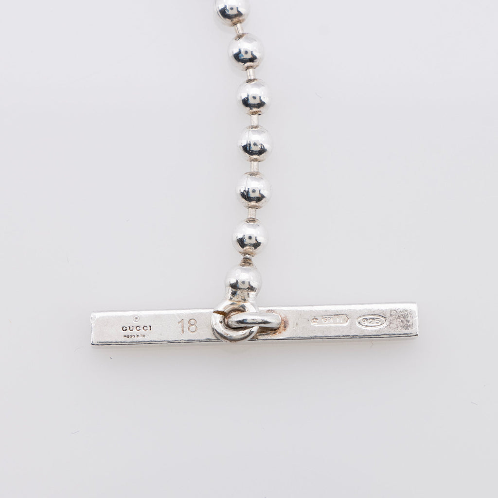 Gucci Sterling SIlver Interlocking G Toggle Bracelet