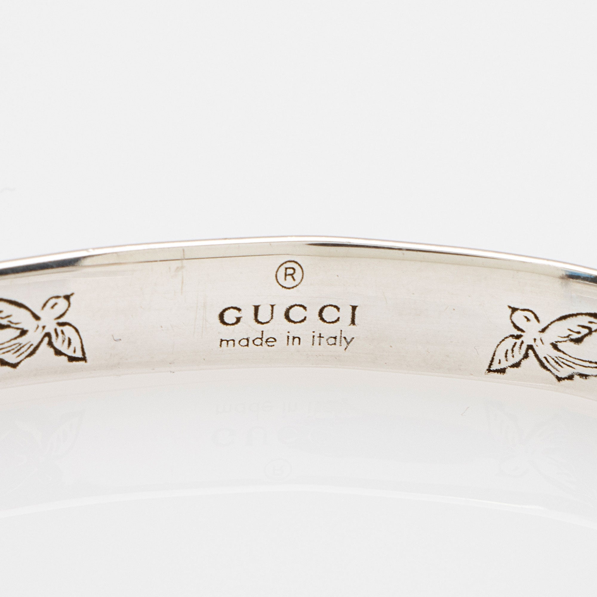 Gucci Sterling Silver Blind For Love Cuff