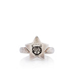 Gucci Sterling Silver Blind For Love Mystic Cat Star Ring - Size 8 (SHF-22778)