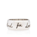 Gucci Sterling Silver Blind For Love Ring - Size 8