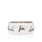 Gucci Sterling Silver Blind For Love Ring - Size 8