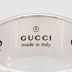 Gucci Sterling Silver Blind For Love Ring - Size 8