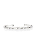 Gucci Sterling Silver Chain Interlocking G Station Cuff