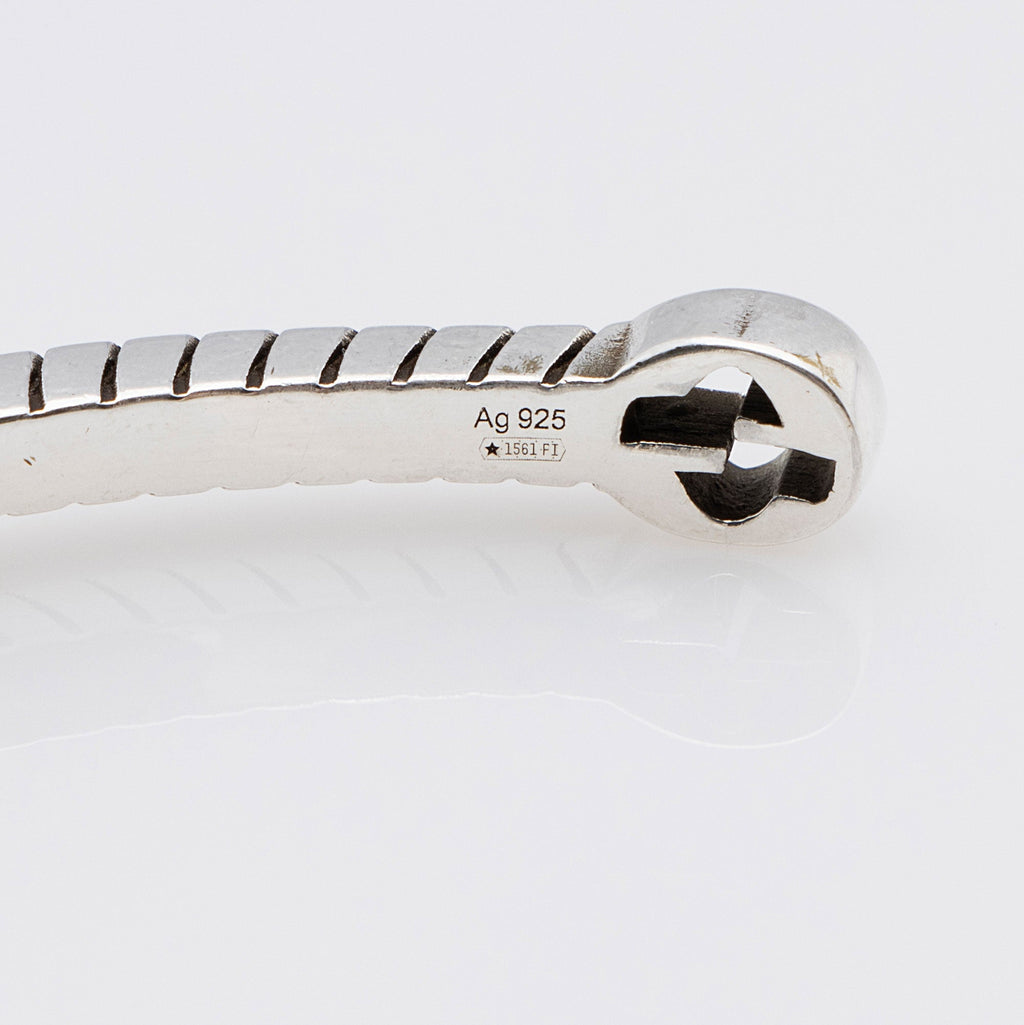 Gucci Sterling Silver Chain Interlocking G Station Cuff
