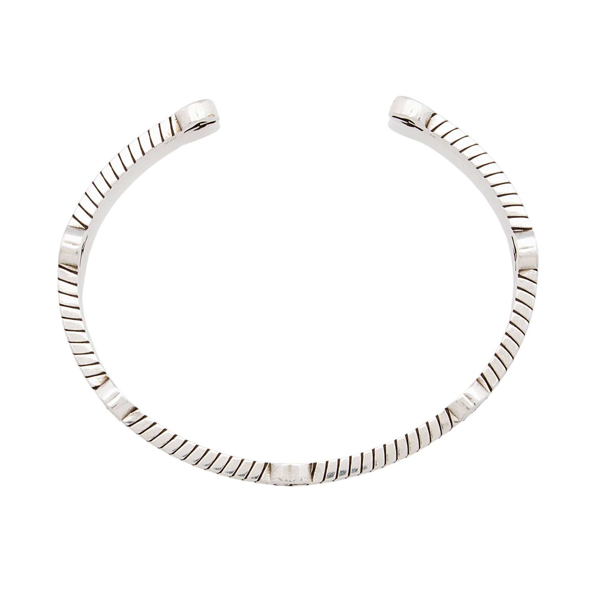 Gucci Sterling Silver Chain Interlocking G Station Cuff