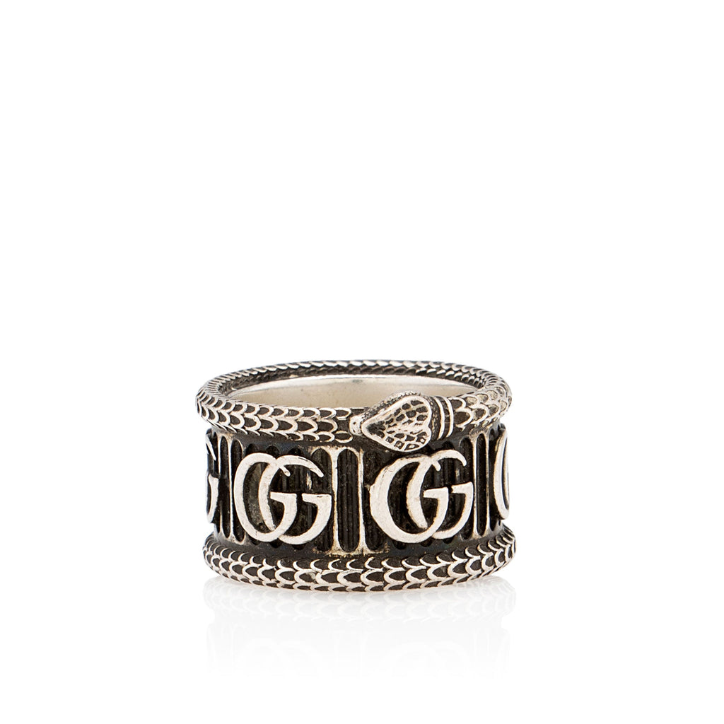 Gucci Sterling Silver GG Ring - Size 8