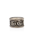 Gucci Sterling Silver GG Ring - Size 8