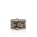 Gucci Sterling Silver GG Ring - Size 8