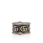 Gucci Sterling Silver GG Ring - Size 8