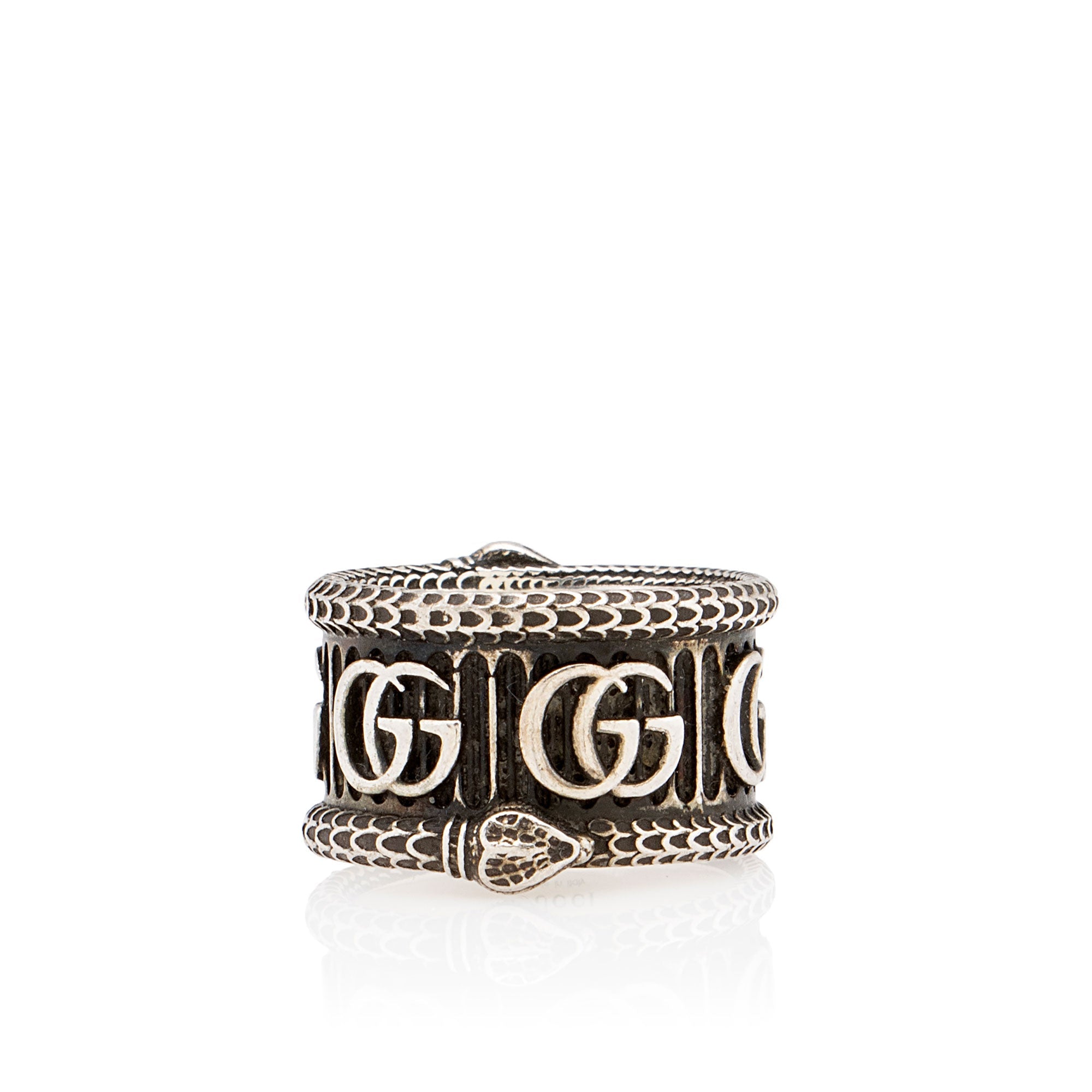 Gucci Sterling Silver GG Ring - Size 8