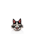 Gucci Sterling Silver Enamel Bosco & Orso GG Ring - Size 6 1/2 (SHF-23011)