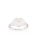 Gucci Sterling Silver Enamel Heart Ring - Size 8 1/4