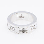 Gucci Sterling Silver GG Bee Ring - Size 5 3/4